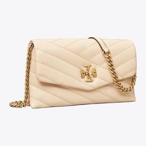 Kira Chevron chain wallet Tory burch womans Pink/Gold